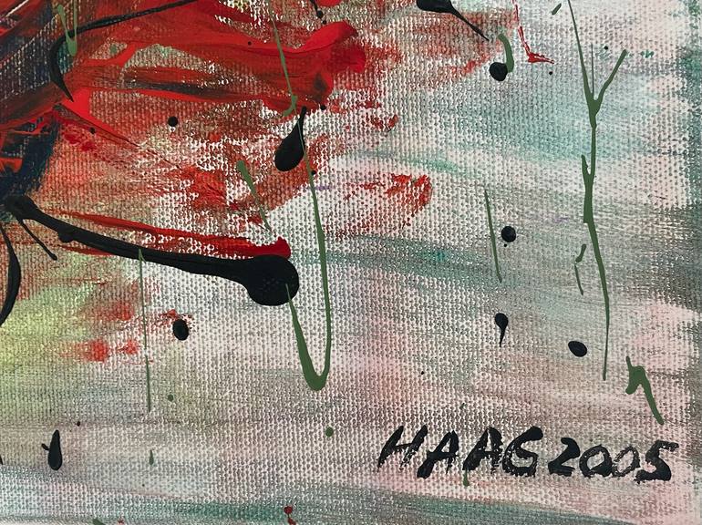 Original Abstract Expressionism Abstract Painting by Christel Haag