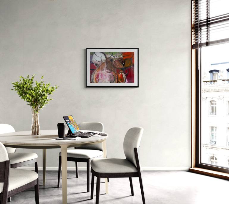 Original Abstract Expressionism Abstract Painting by Christel Haag