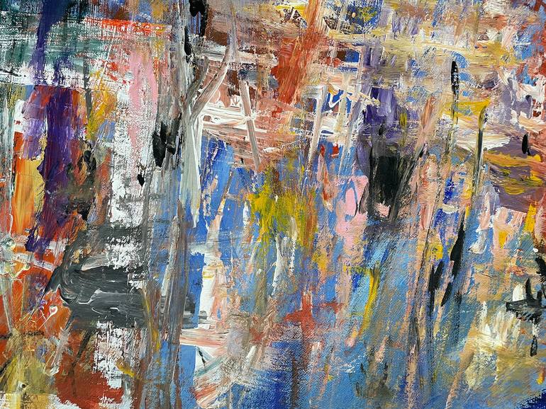Original Abstract Expressionism Abstract Painting by Christel Haag
