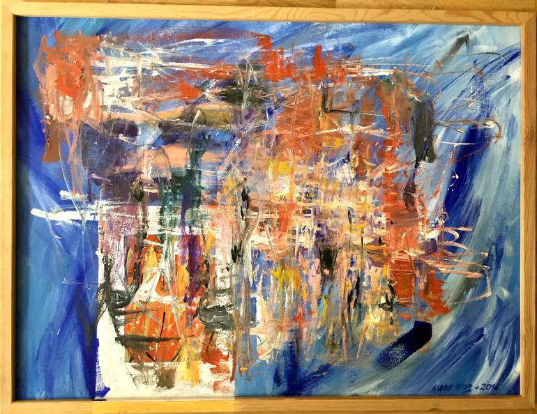 Original Abstract Expressionism Abstract Painting by Christel Haag