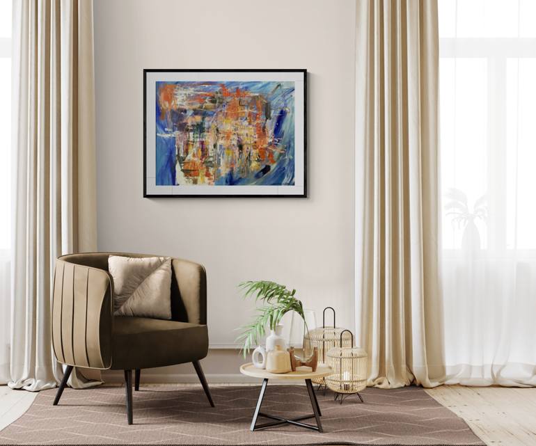 Original Abstract Expressionism Abstract Painting by Christel Haag