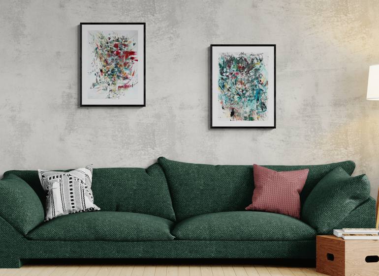 Original Abstract Expressionism Abstract Painting by Christel Haag