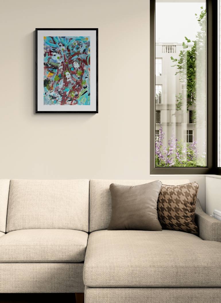 Original Abstract Expressionism Abstract Painting by Christel Haag