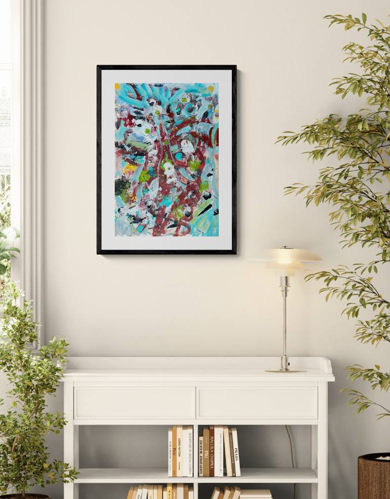 Original Abstract Expressionism Abstract Painting by Christel Haag