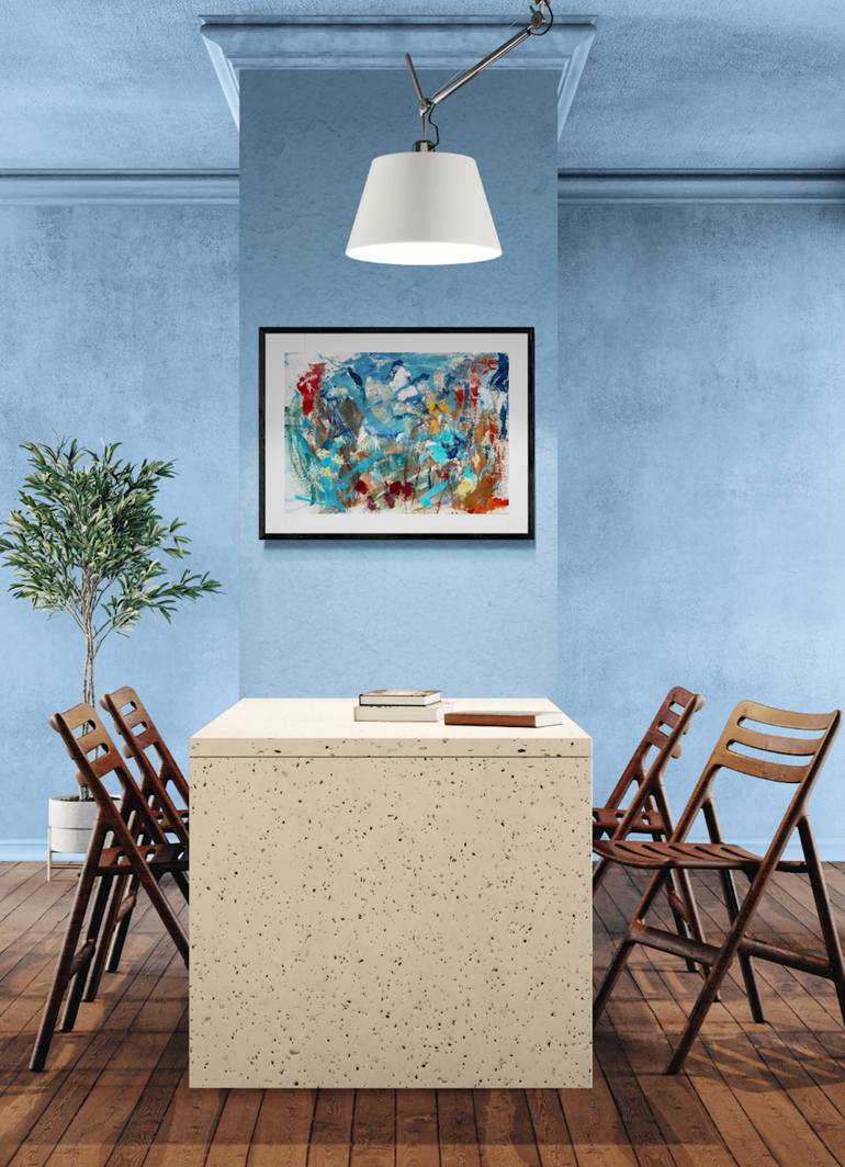 Original Abstract Expressionism Abstract Painting by Christel Haag