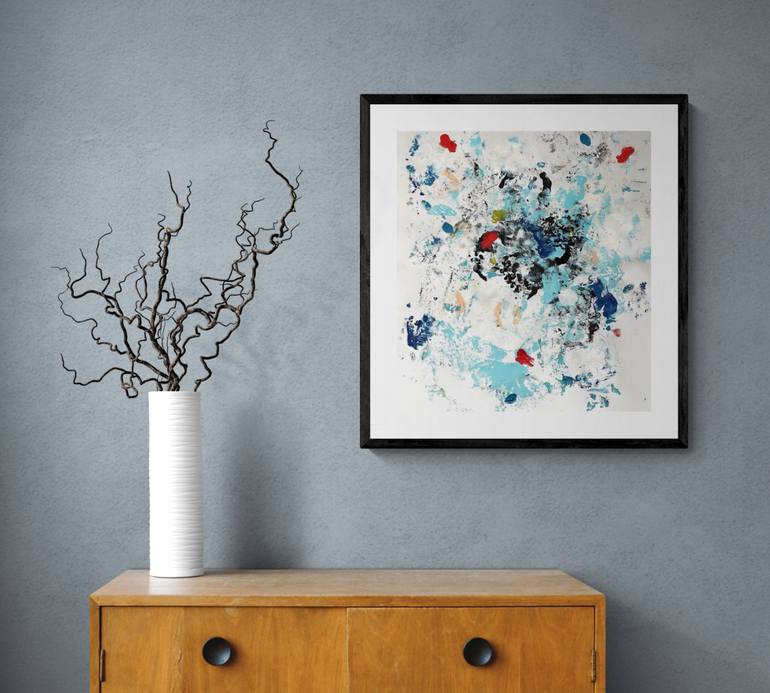 Original Abstract Expressionism Abstract Painting by Christel Haag