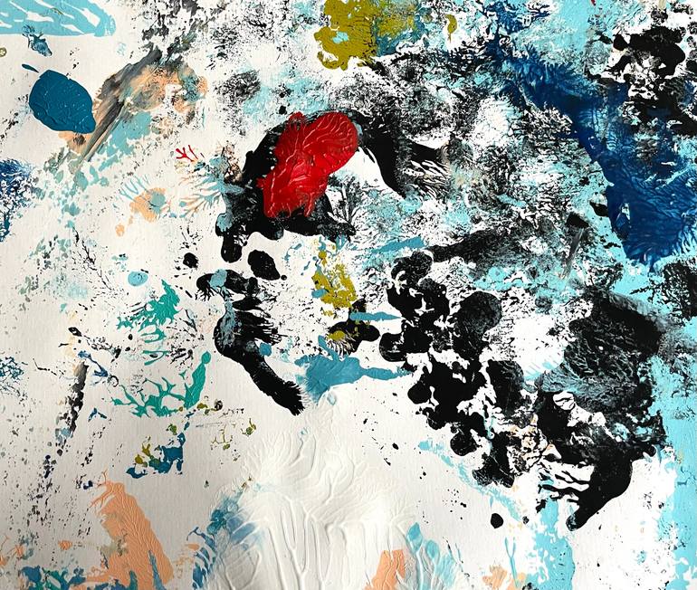 Original Abstract Expressionism Abstract Painting by Christel Haag