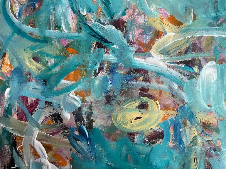 Original Abstract Expressionism Abstract Painting by Christel Haag