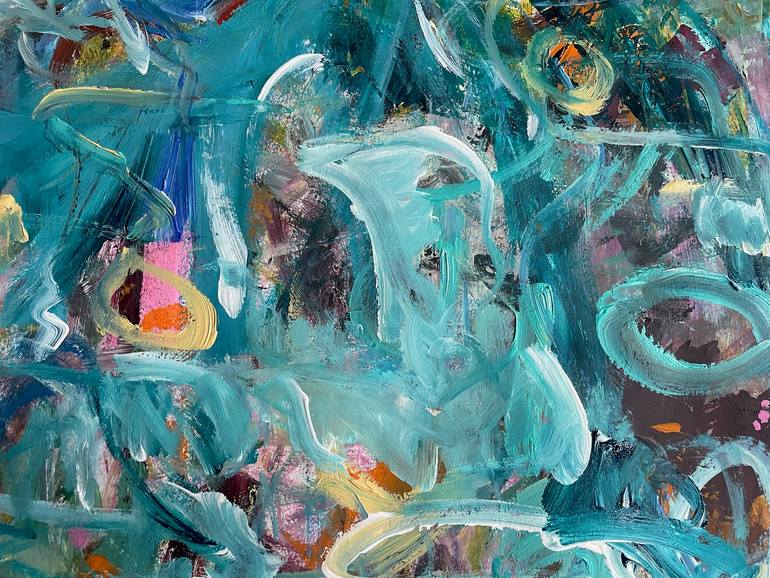 Original Abstract Expressionism Abstract Painting by Christel Haag
