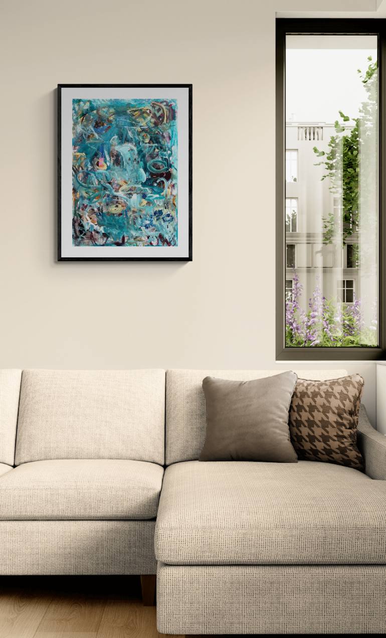 Original Abstract Expressionism Abstract Painting by Christel Haag