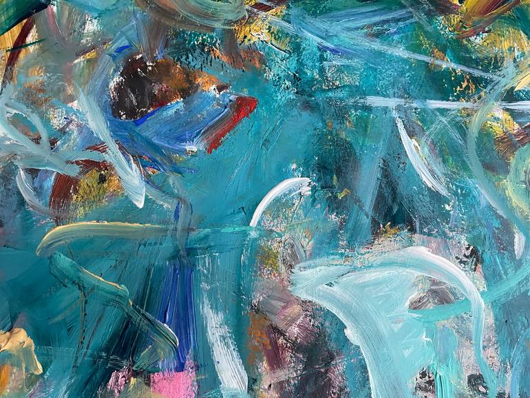 Original Abstract Expressionism Abstract Painting by Christel Haag
