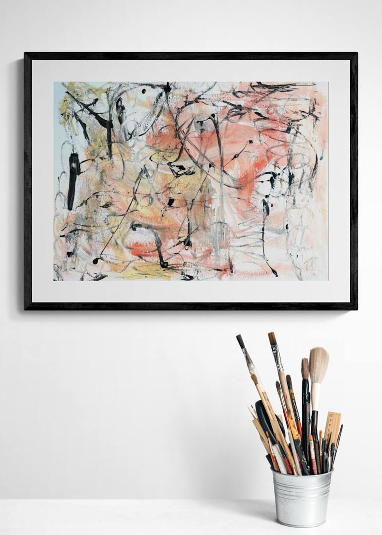 Original Abstract Expressionism Abstract Painting by Christel Haag