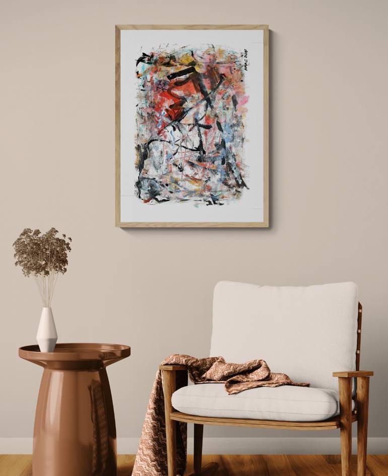 Original Abstract Expressionism Abstract Painting by Christel Haag