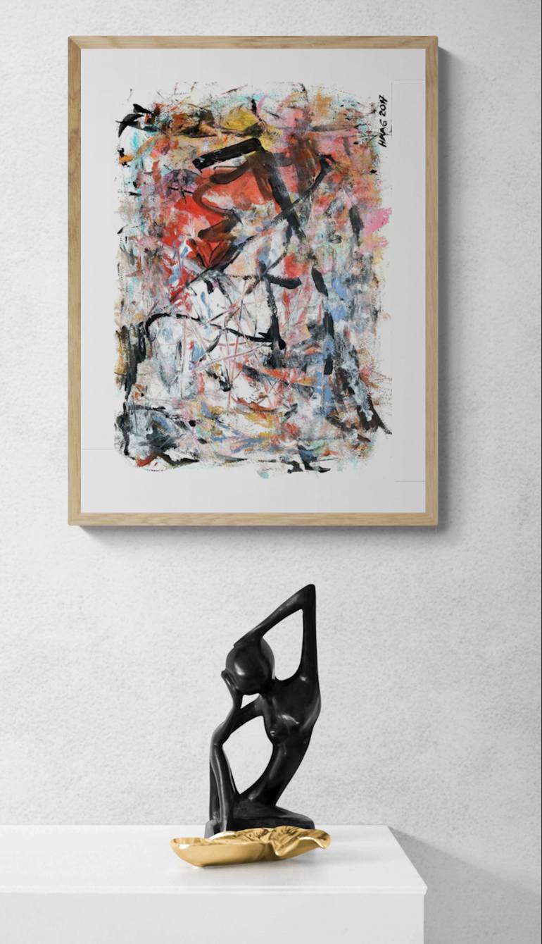 Original Abstract Expressionism Abstract Painting by Christel Haag