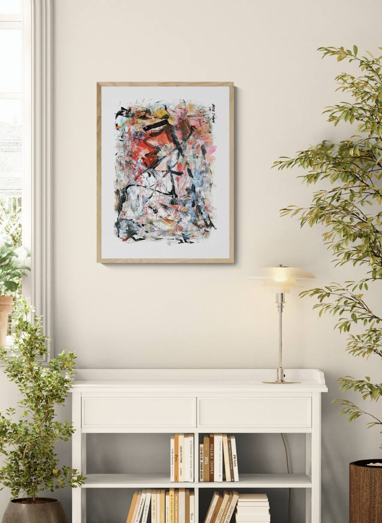 Original Abstract Expressionism Abstract Painting by Christel Haag