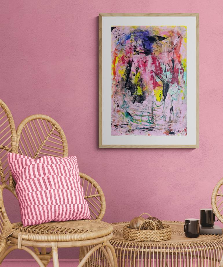 Original Abstract Expressionism Abstract Painting by Christel Haag