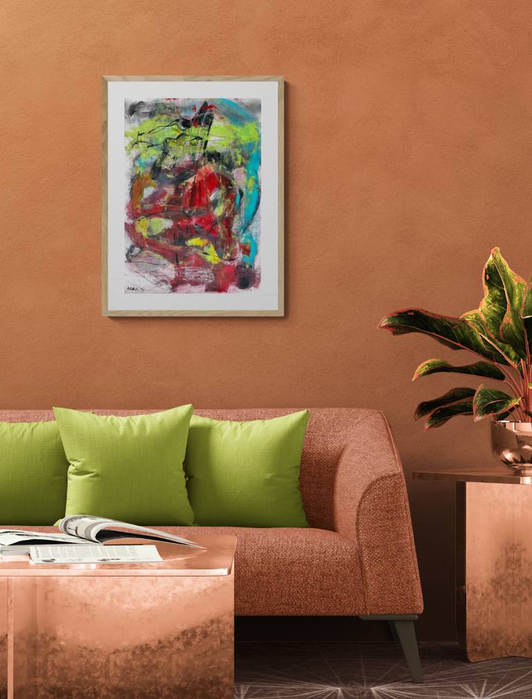Original Abstract Expressionism Abstract Painting by Christel Haag