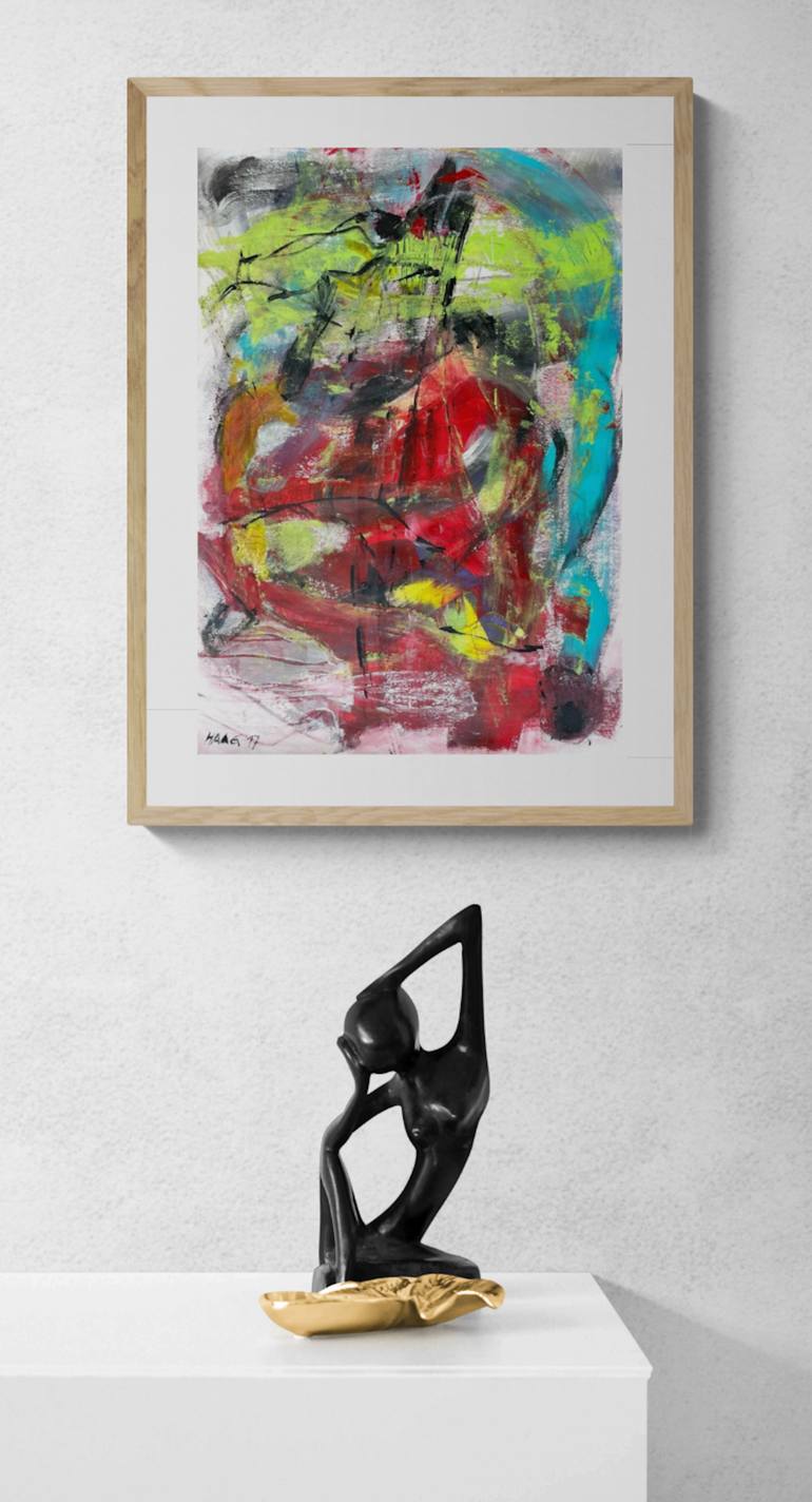 Original Abstract Expressionism Abstract Painting by Christel Haag