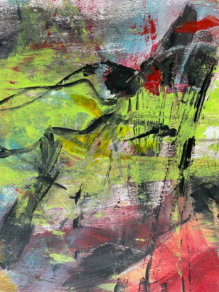 Original Abstract Expressionism Abstract Painting by Christel Haag
