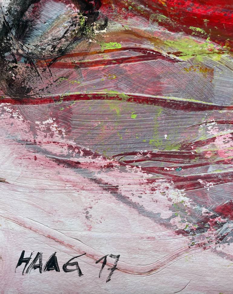 Original Abstract Expressionism Abstract Painting by Christel Haag