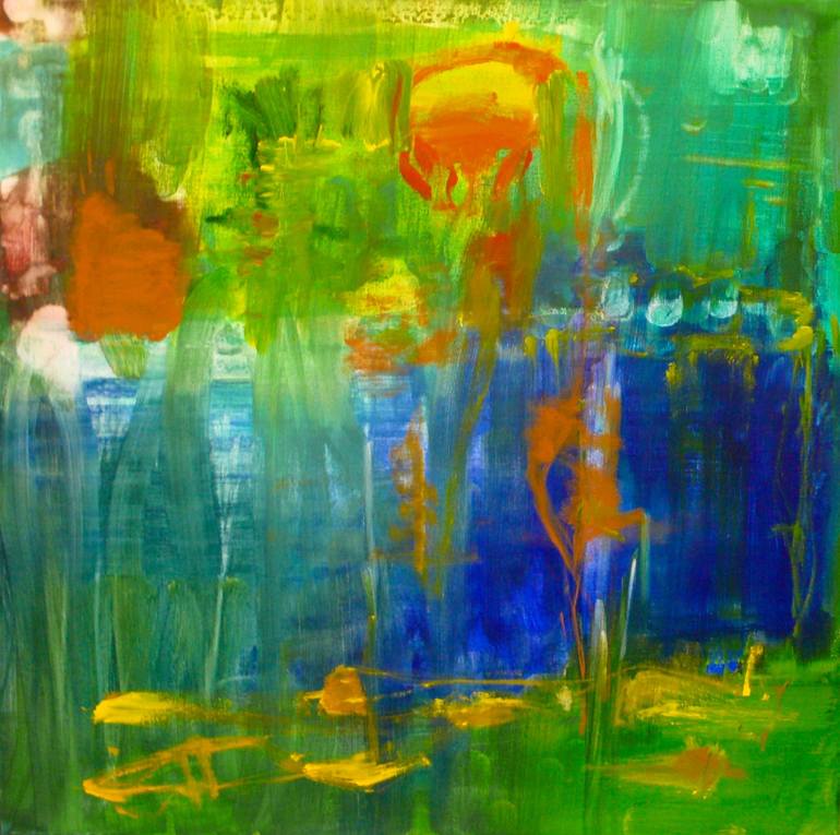 Original Abstract Painting by Christel Haag | Abstract Art on Canvas | Never Give Up