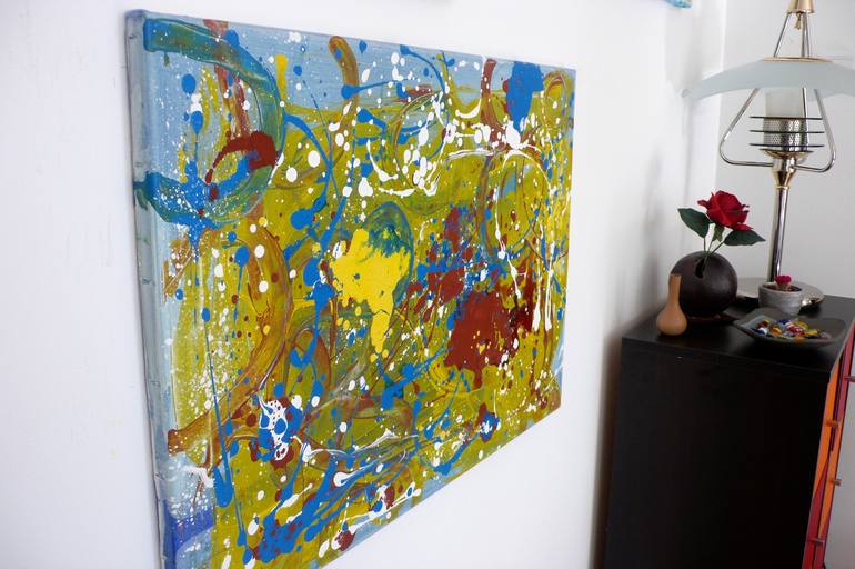 Original Abstract Expressionism Abstract Painting by Christel Haag