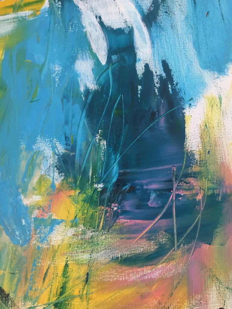 Original Abstract Expressionism Abstract Painting by Christel Haag