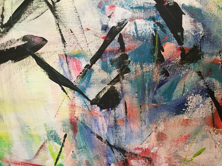 Original Abstract Expressionism Abstract Painting by Christel Haag