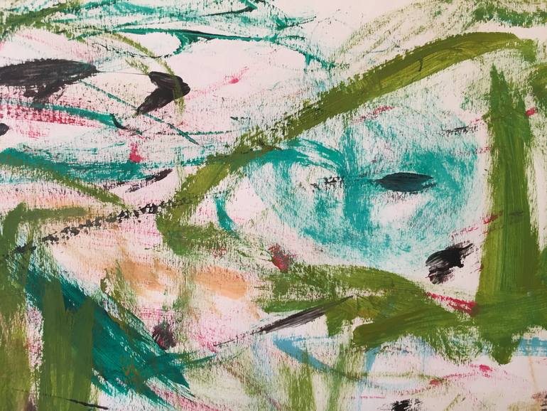 Original Abstract Expressionism Abstract Painting by Christel Haag