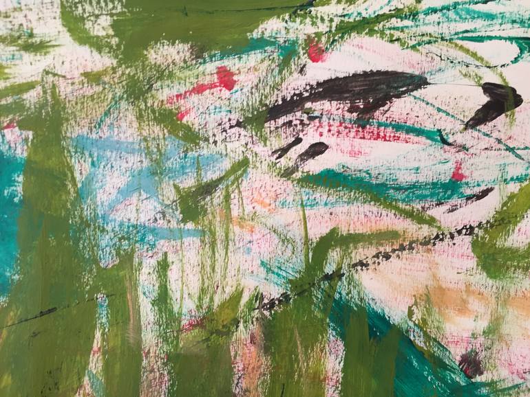 Original Abstract Expressionism Abstract Painting by Christel Haag