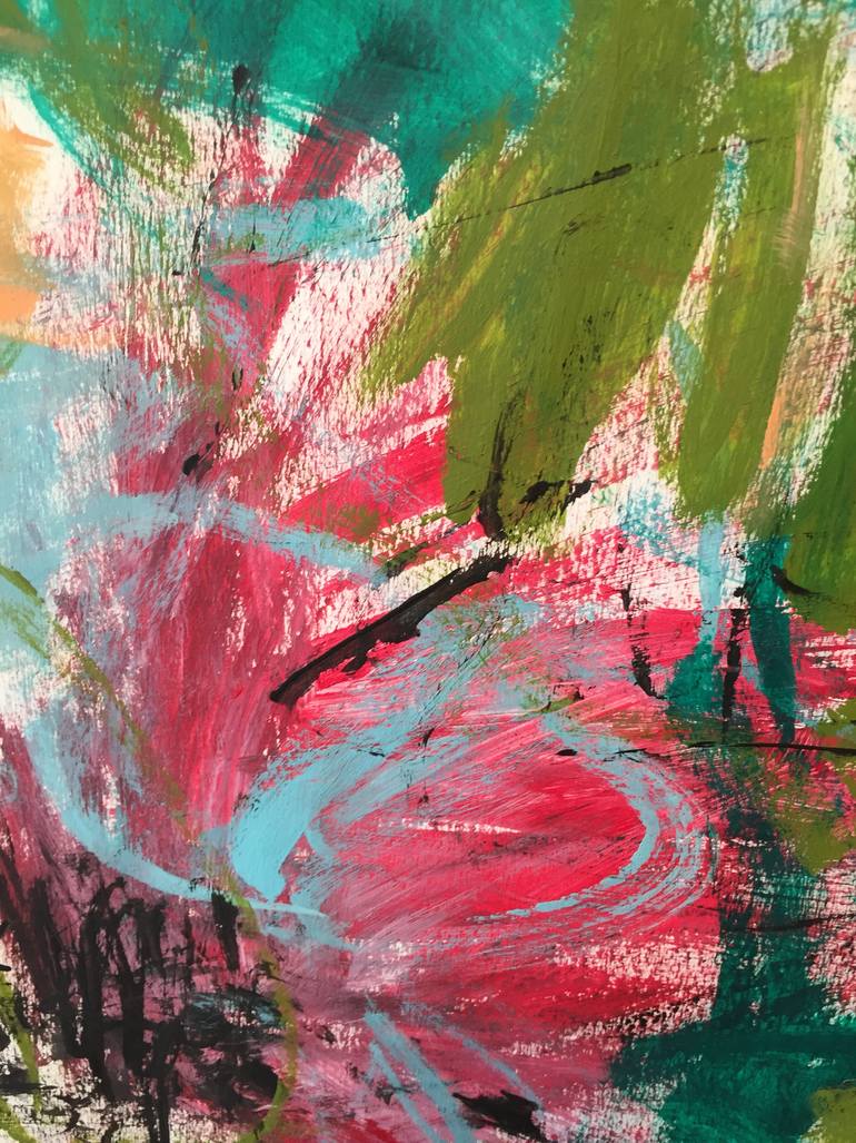 Original Abstract Expressionism Abstract Painting by Christel Haag