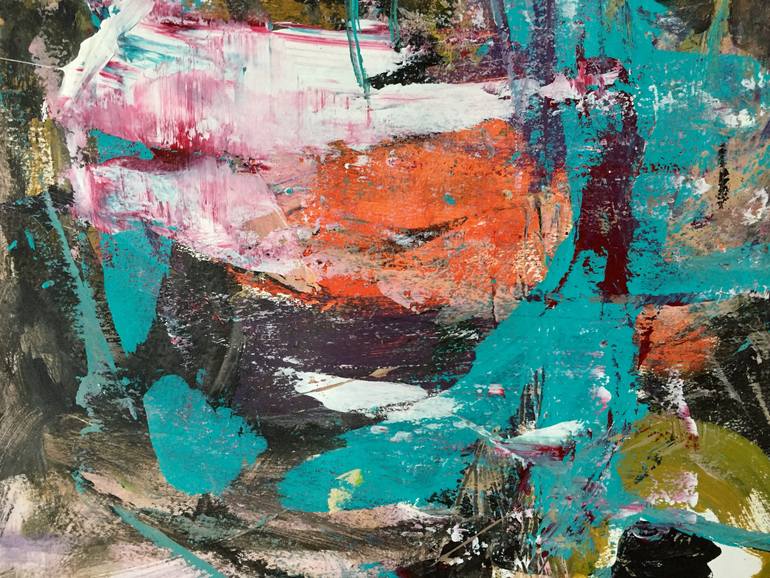 Original Abstract Expressionism Abstract Painting by Christel Haag