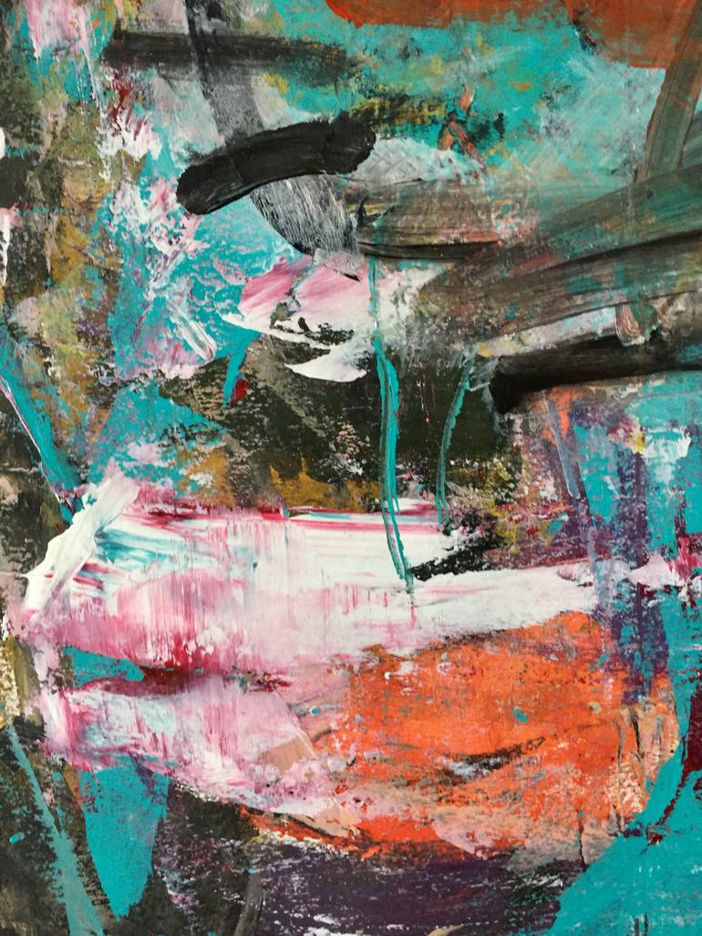 Original Abstract Expressionism Abstract Painting by Christel Haag
