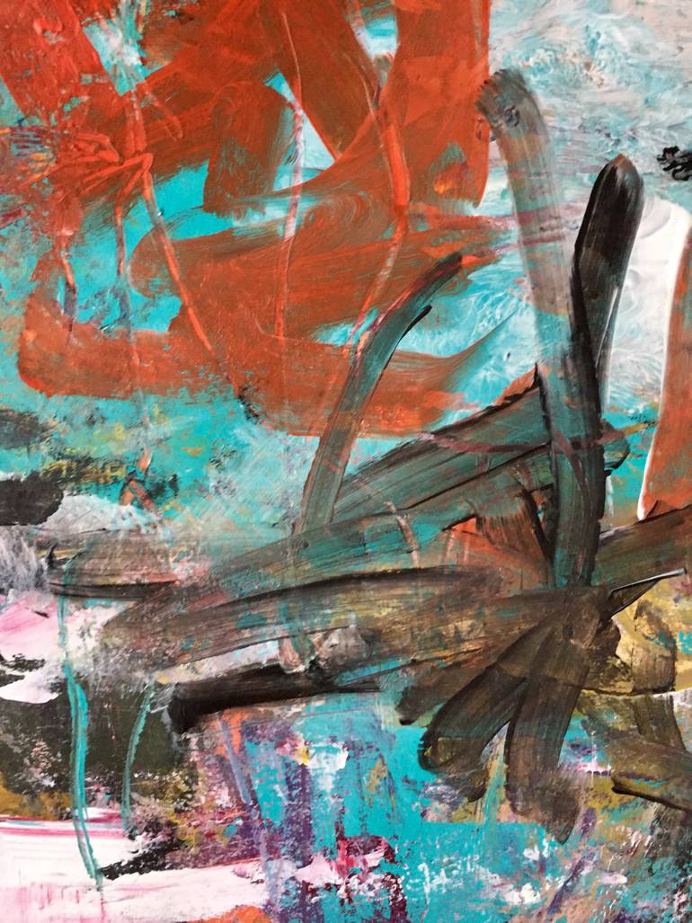 Original Abstract Expressionism Abstract Painting by Christel Haag
