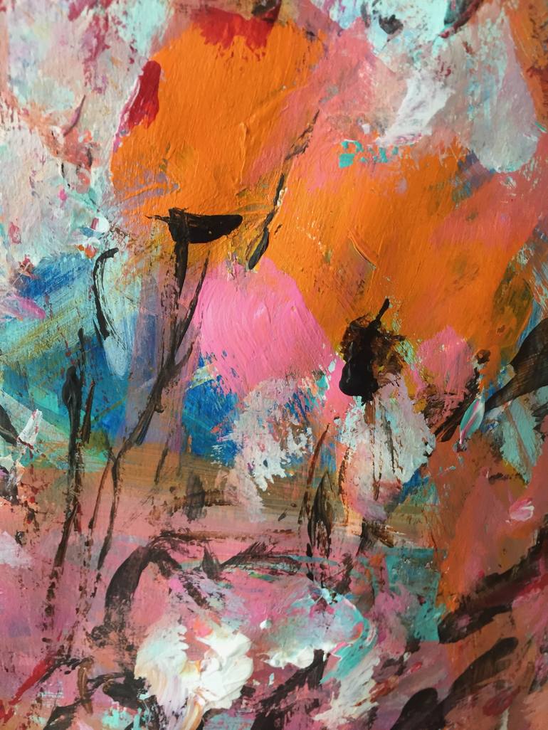 Original Abstract Expressionism Abstract Painting by Christel Haag