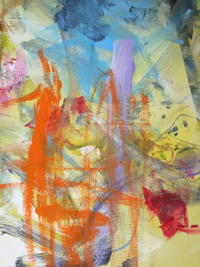 Original Abstract Expressionism Abstract Painting by Christel Haag