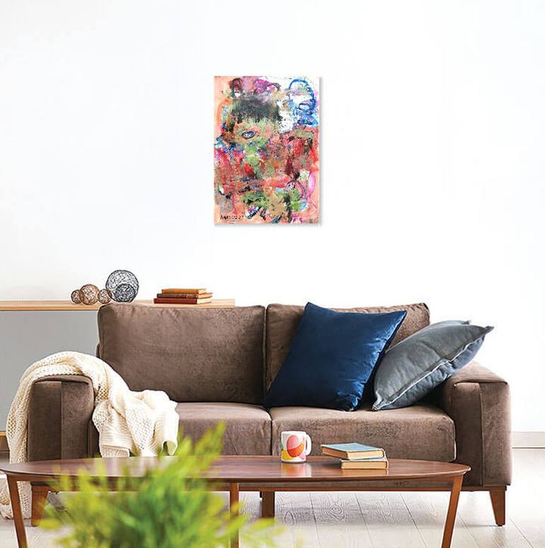 Original Abstract Expressionism Abstract Painting by Christel Haag