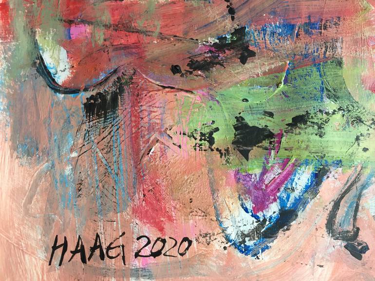 Original Abstract Expressionism Abstract Painting by Christel Haag