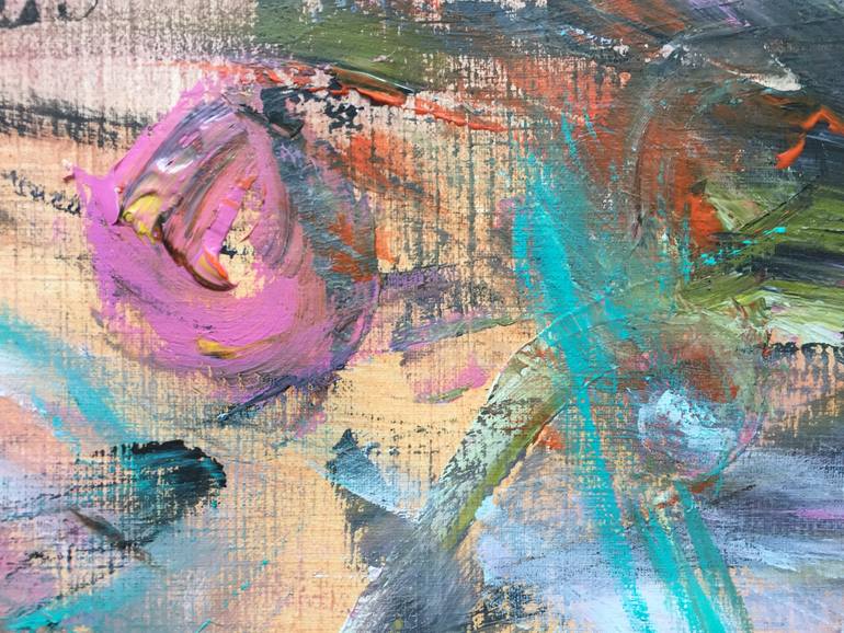 Original Abstract Expressionism Abstract Painting by Christel Haag
