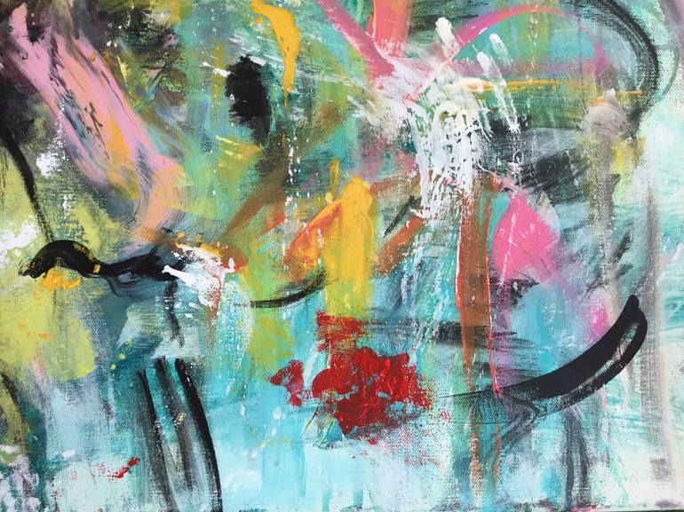 Original Abstract Expressionism Abstract Painting by Christel Haag