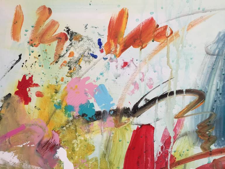 Original Abstract Expressionism Abstract Painting by Christel Haag