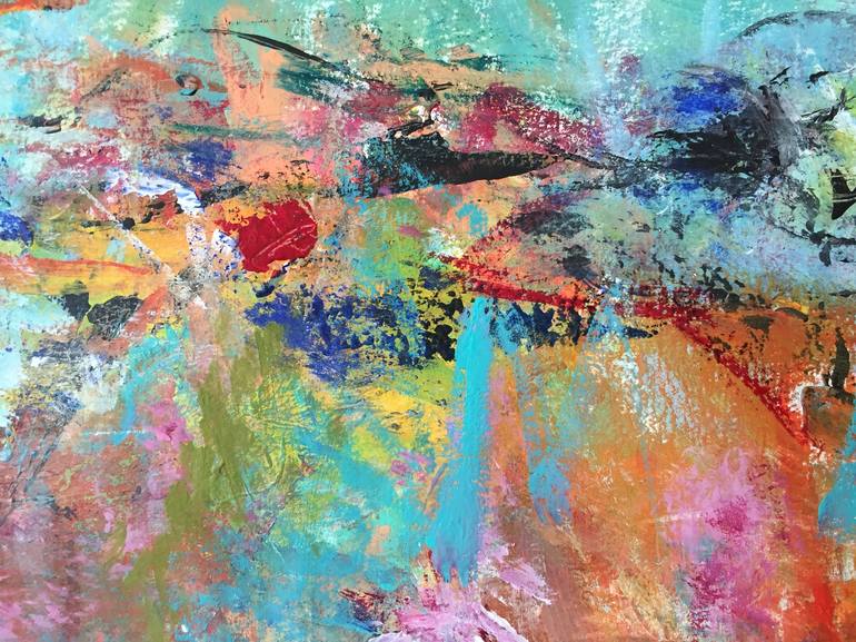 Original Abstract Expressionism Abstract Painting by Christel Haag