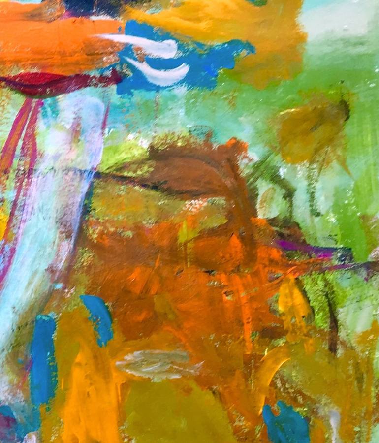 Original Abstract Expressionism Abstract Painting by Christel Haag