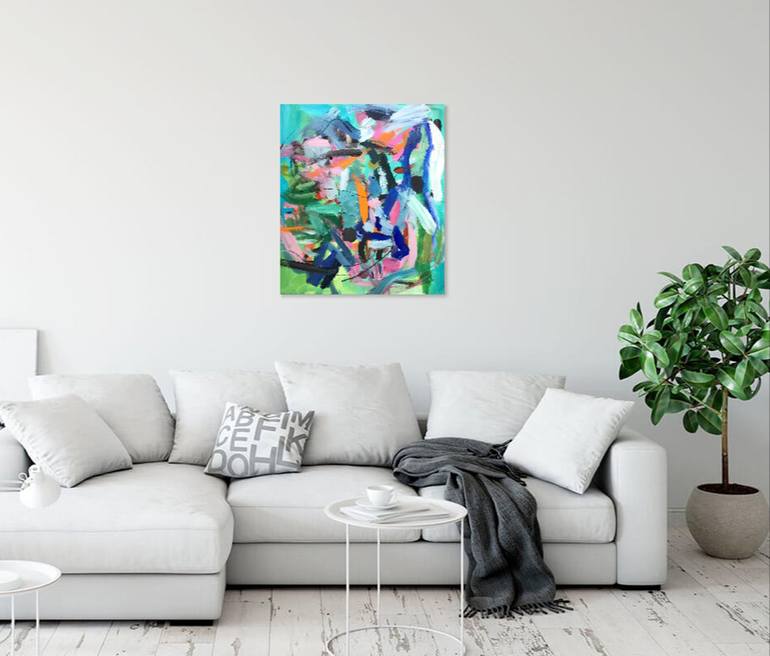 Original Abstract Expressionism Abstract Painting by Christel Haag