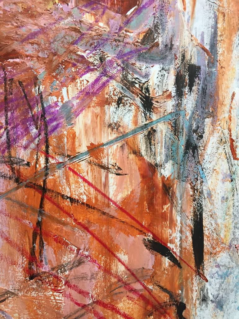 Original Abstract Expressionism Abstract Painting by Christel Haag