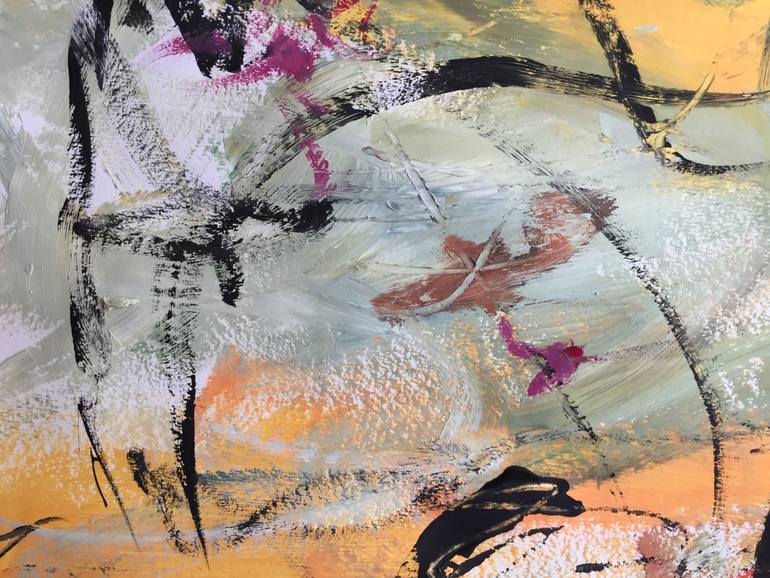 Original Abstract Expressionism Abstract Painting by Christel Haag
