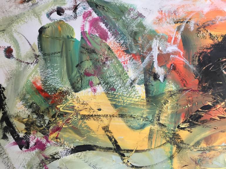 Original Abstract Expressionism Abstract Painting by Christel Haag