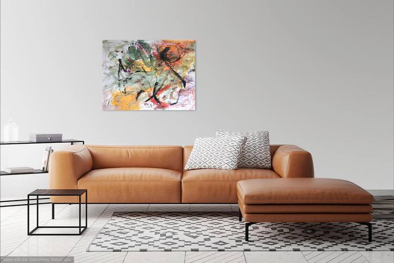 Original Abstract Expressionism Abstract Painting by Christel Haag