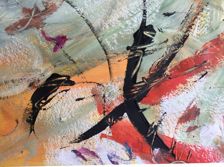 Original Abstract Expressionism Abstract Painting by Christel Haag