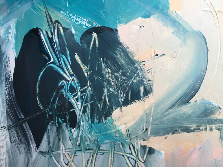 Original Abstract Expressionism Abstract Painting by Christel Haag